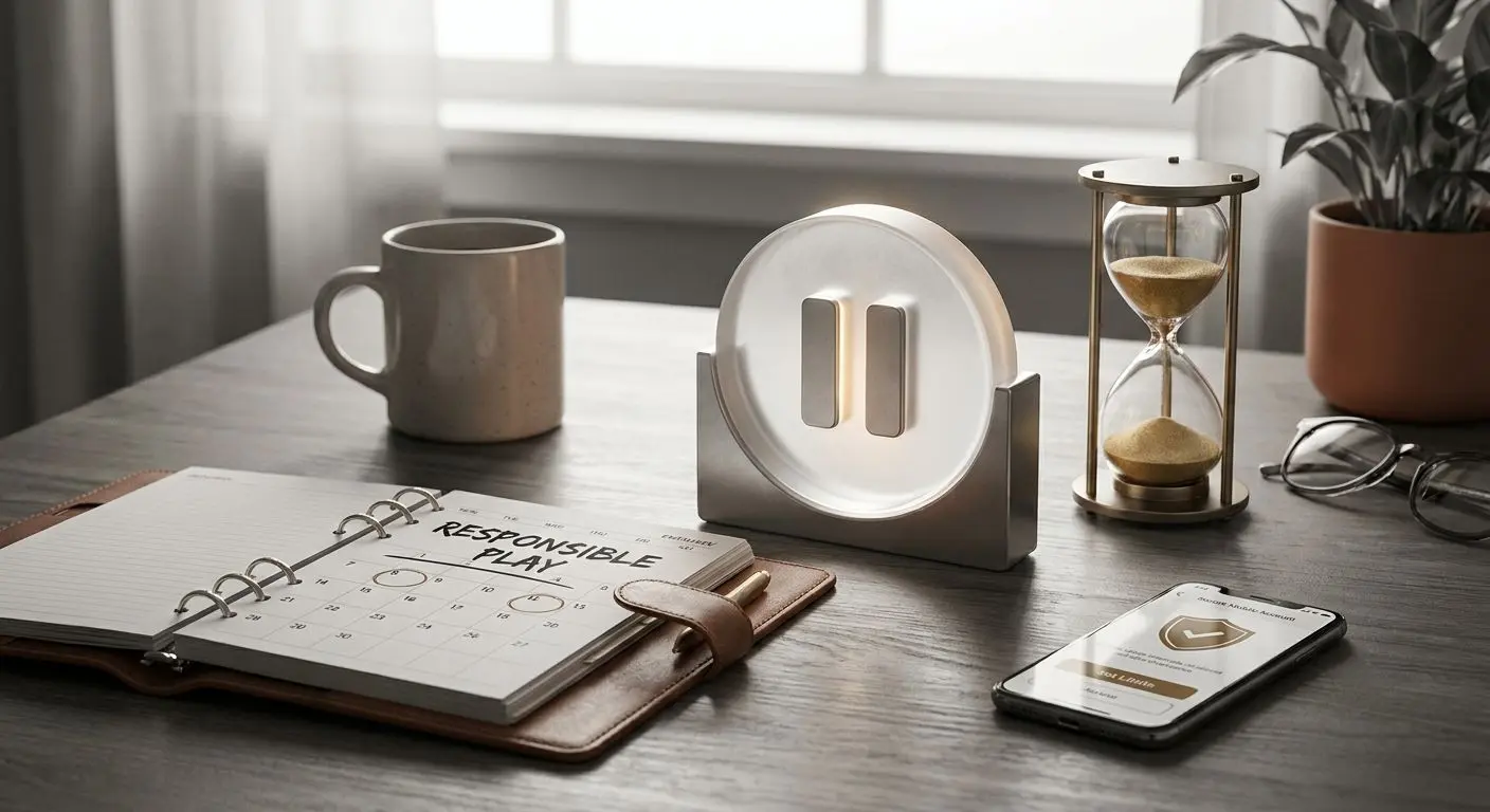 Concetto di pausa dal gioco con timer e calendario